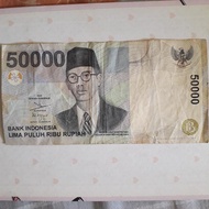 Koleksi Uang Lama Uang Kuno 50000 rupiah tahun 1999