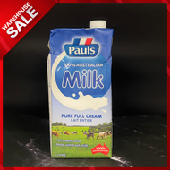 เกรด 2/Grade B | Pauls Pure Full Cream UHT Milk 1 Litre พอลล์ น้ำนมโคเต็มมันเนย ยูเอชที ขนาด 1 ลิตร (6878)