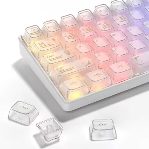 Womier 115 Keys MDA Profile Luna Double-Shot Keycaps Set for 61/64/66/68/84/87/104/108 Keys Mechanic