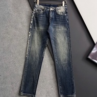 2RFF DG 25 Autumn Winter Men's Retro Washing Unique Printed Pattern Hardware Badge Fashion Small Str