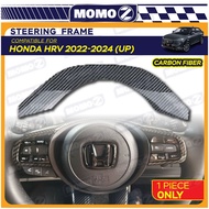 Car Honda HR-V HRV 2022 - 2024  Steering Frame Wheel UP Cover Garnish Accessories Shining Black Forg