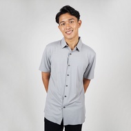 DAPPER | Grey Button Up CoolFlex Shirt - 4675PTD
