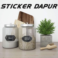 Waterproof Transparent Kitchen Sticker. Custom Kitchen label. Fancy Font Kitchen Sticker. Sticker La