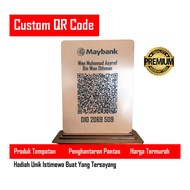 Custom Wooden QR Code Engraving | Kod QR Kayu | Untuk Kedai | Restoran | Perniagaan
