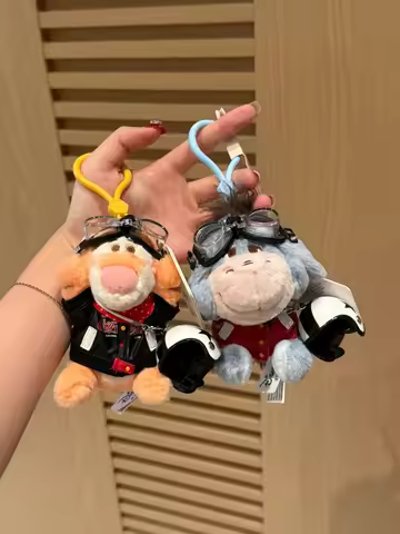 Disney Winnie the Pooh Eeyore series bag pendant sunflower style Eeyore pendant plush charm cute key