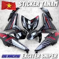 EXCITER SNIPER Y15ZR COVER SET/ Y15 SNIPER BLACK COVER SET/ Y15 v1 v2 Cover Set/ Y15 SNIPER BLACK CO