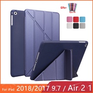 iPad 9.7 2017 2018 5th 6th Gen Air 1 2 Mini iPad 2 3 4 Multi-Fold Stand Smart PU Leather Case Cover