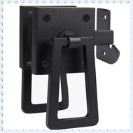 (PZXS) Heavy Duty Gate Latch Double Side Gate Latches Matte Black Fence Latch Garden Door Latch Pool