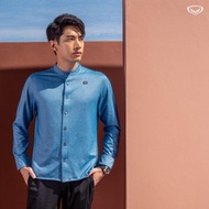 เสื้อคอจีนแขนยาว แกรนด์สปอร์ต รหัส : 012258 (สีฟ้าคราม)