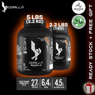 GORILLA Muscle Whey Protein 2.27kg (5lbs) (Halal Certified) - Whey Protein, Gym