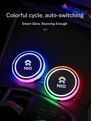 7 Color Car Changing LED Cup Holder Lights Rear Windshield Decorative Ambient Lighting For NIO ES6 E