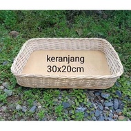 Rattan box 30 cm x 20 cm and other sizes Storage Box Organizer Bakul Rotan Storage Basket