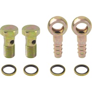 2 Set M12 Banjo Hose Barb Bolt Fittings Banjo Bolt Screw Crush Washer Kit untuk Kereta Motosikal (M1