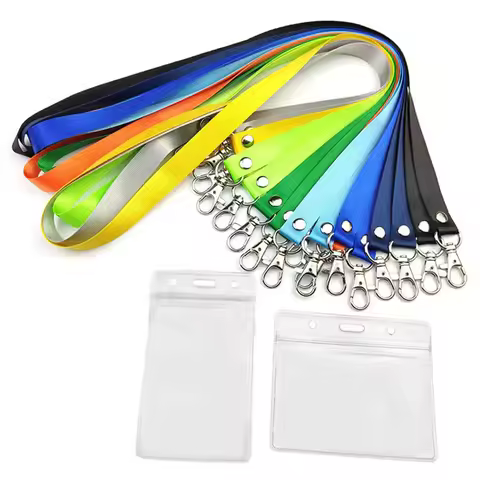 Safety Hanging Neck Strap Lanyard For Card Case ID Name Badge Holder Man Woman Anti-Lost Clasp Rope 