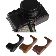 PU Leather Half Body Camera Case For Panasonic LUMIX DC-LX100M2 LX100 M2 LX100II LX100 II LX100 Mark
