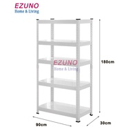 2 in 1 Boltless Rack White Shelving Storage Rack Store Room Full Metal Rack Rak Serbaguna Kitchen Ra