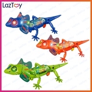 Electric Crawl Lizard Model Robotic Toy with Sounds Lights Kids Crawling Removable Tail Funny Animal Toy Birthday Christmas Gift for Kid Teen Boy and Girl