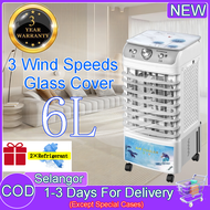 ( 3 years warranty ) 6L Air Cooler 3 Levels of Wind Speed Adjustment Bedroom Living Room Home Cooling Fan Fast Cooling Dormitory Artifact Air Conditioning Fan
