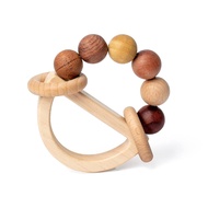 Baby Rattles 0-6 Months Wooden Toys for Babies 6-12 Months Montessori Wood Color Baby Rings for Newb