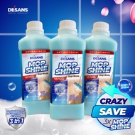 Set Jimat 3 Botol DESANS Mop Shine | Pencuci Lantai Berkilat Haruman Bunga & Tidak Melekit