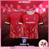 JERSEY AVJ 013 - JERSI KANAK-KANAK DEWASA BAJU SABAH FA RED EDITION SUPPORTERS EXCLUSIVE