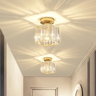 Crystal Ceiling Light Corridor Channel Ceiling Lamp Luxur Balcony Aisle Lamp Home Foyer Track Light 