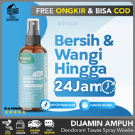 DEODORANT TAWAS SPRAY WISELIE (NON ALKOHOL) Penyegar Penghilang Anti Bau Badan Ketiak Basah Hitam ja