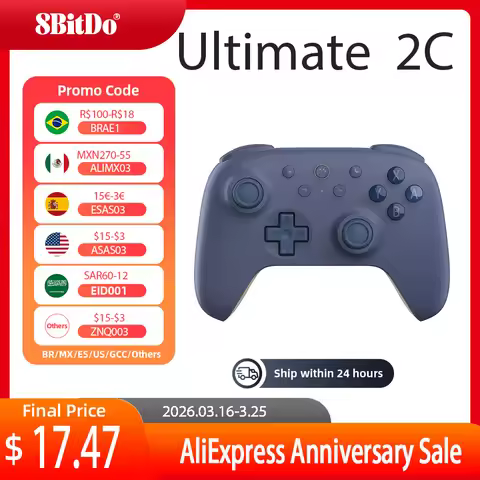 8BitDo Ultimate 2C Wireless Hall Effect Joysticks Bluetooth Gaming Controller for Nintendo switch ol