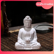 Crafts Creation Lotus Buddha Statue Portable Hand Carved Multifunctional Tabletop Decoration