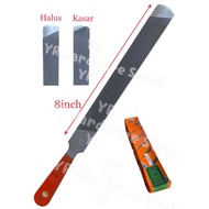 Hindustan 8” (200mm) Heavy Duty Flat File 100% Original Hindustan India Kikir Besi Flat Red Steel Ha