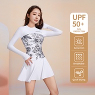 luckyfish swimsuit Sun protection diving snorkeling women Yoga W11037