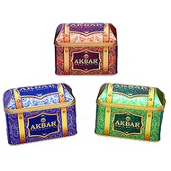 Akbar Treasure Box Gift Tin 250g Loose Leaves (Orient Mystery | Strawberry Cream) Premium Ceylon Tea