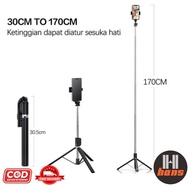 Tripod Tongsis Selfie Stick Extra Long Height 170cm 1.7 Meters Bluetooth Wireless Remote Live