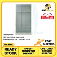 EHL FURNITURE - Almari/Kabinet Besi/Metal Steel 12 Pigeon Holes Cabinet