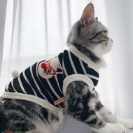 ✆๑Summer anti-hair fall cat clothes dress up British short blue cat pet kitten thin cat cat vest sleeveless style