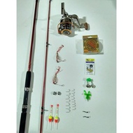 Bộ Cần Câu 2 khúc Shimano Đặc Máy Yumoshi LC 6000-7000 và phụ kiện