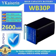Camera Battery Safe For Godox Ad300pro AD200 Ad200proii Ad200pro WB29 B Wb30p WB300P Long-Lasting Pe