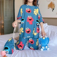 Miya Korean Style Girl's cartoon design pajama terno cotton pajama set short-sleeved night wear sleepwear pang tulog for women 1018