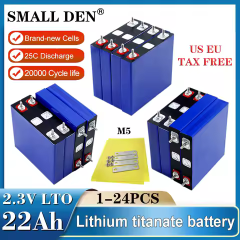 1-24PCS New 2.3V 22Ah Lithium titanate battery 25C High current DIY 12v 24v 48v Tricycle Solar Speak
