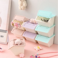 Table top Mini storage box Dormitory vanity dustproof shelving clamshell storage box Multi-purpose c