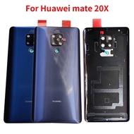 New Back Glass For Huawei Mate 20X EVR-L29 Back Battery Cover Door Rear Housing Case Replacement With Camera Lens