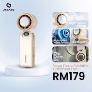[HOT] JINCASE Yoga Flexie Foldable Handheld Fan with LCD | Cold Compress | 4000mAh | 13,000 RPM & 10