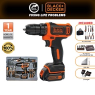 BLACK &amp; DECKER BDCDD12PJ 10.8V Ultra Compact Lithium-Ion Cordless Drill Driver Project Kit With Accessories
