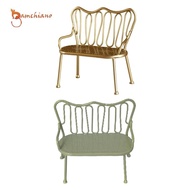 gamchiano Double Miniature Chair Iron Art Children Furniture DIY Projects Kids Toy BJD Dollhouse Fur