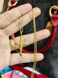 COD SALE SALE SALE Cheapest Store Direct Supplier ' Pawnable Gold Necklace for Women 18k Cross