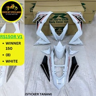 (STICKER TANAM/AIRBRUSH) RAPIDO COVER SET RS150R V1 WINNER 150 (8) WHITE