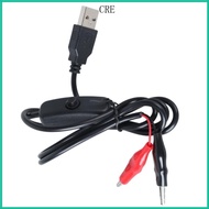 CRE Clip to USB Male Connector Adapter Cord Test Wire USB 5V Cable 100cm