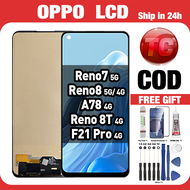 LCD OPPO reno 7 5G/ 8 5G 4G/ 8T 4G/ A78 4G/ F21 Pro 4G Compatible For Original Glass Touch Screen Di