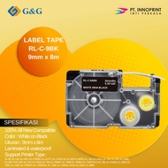 [G&amp;G] Refill Ribbon CASIO KL 60 EZ label tape 9mm Black Blue Green Red White Yellow (Unit)