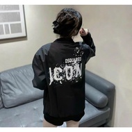 Áo Khoác Gió BomBer Nam Nữ Dsq II Icon Vẩy Sơn Basic Hottrend 2025-Nam cao Cấp-Jacker  Dây Nâu 1